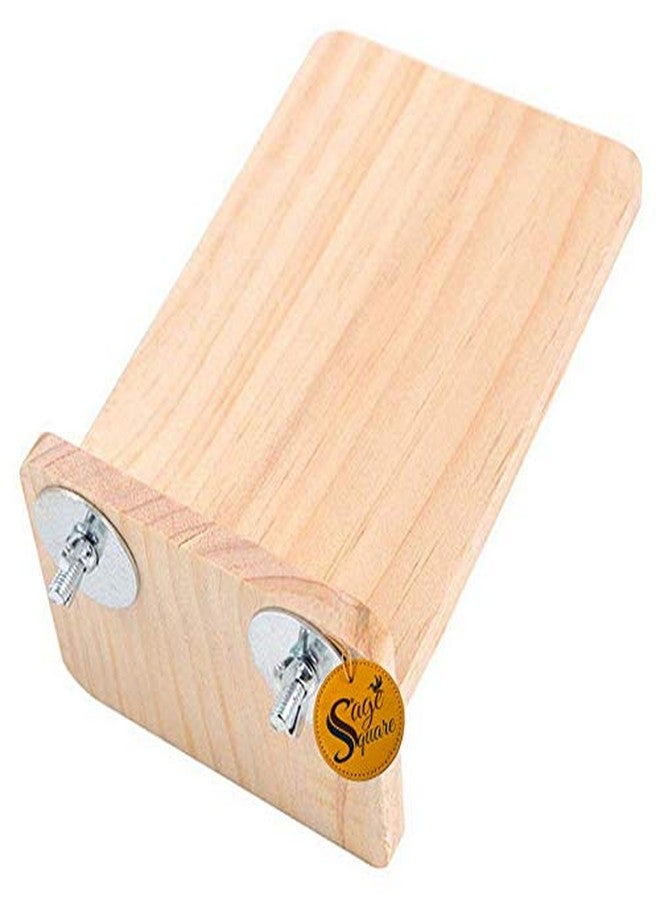Sage Square Natural Wooden Platform Cum Perch Cum Stand Bird Toy Ideal for Birds, Hamsters (Light Weight) - Image 4